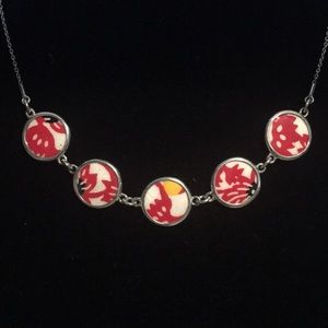 Baroni Abstract 'Coins' & Sterling Silver Necklace